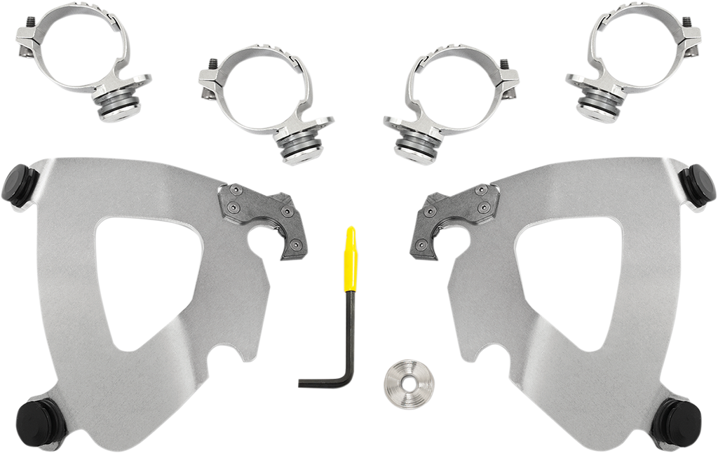 MEMPHIS SHADES HD Gauntlet Mounting Kit - Polished - FXDL '14-'17 Gauntlet Fairing Trigger-Lock Hardware Kit - Team Dream Rides