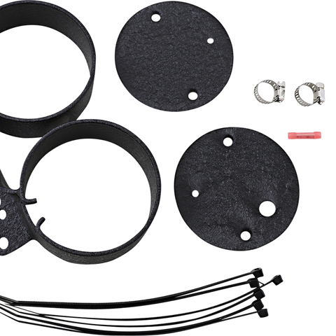 DRAG SPECIALTIES Dual Gauge Bracket -  Wrinkle Black Gauge Bracket - Team Dream Rides