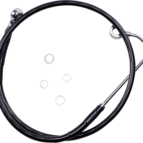 DRAG SPECIALTIES Brake Line - Front - Black - +10