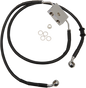 DRAG SPECIALTIES Brake Line - Front - +4" - Black - XL Extended Length Brake Line - Team Dream Rides
