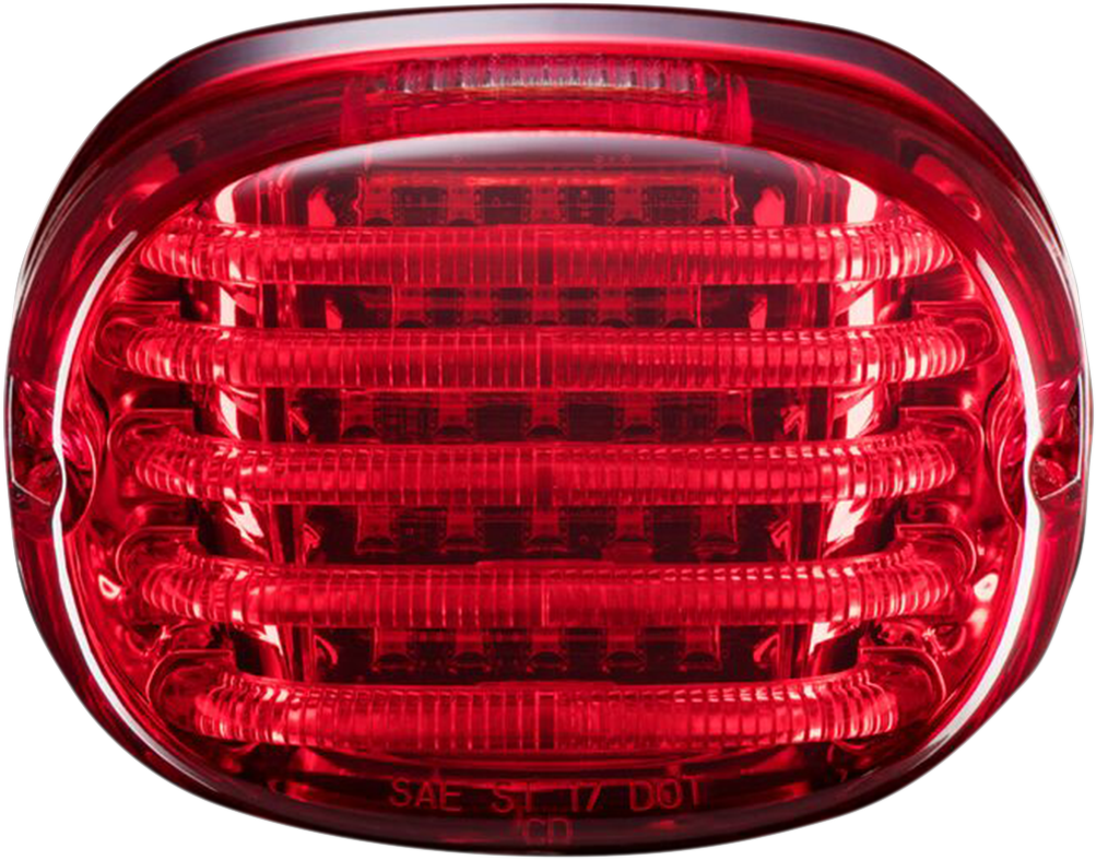 CUSTOM DYNAMICS Taillight - with License Plate Illumination Window - Red ProBEAM® Squareback LED Taillight Kit - Team Dream Rides