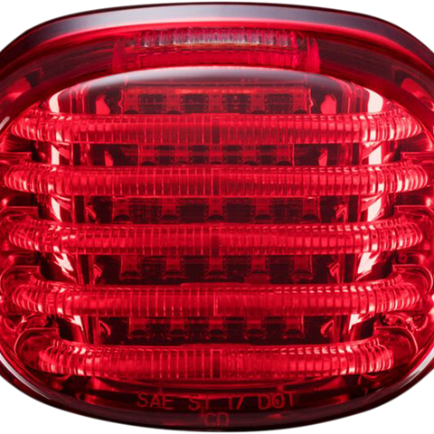 CUSTOM DYNAMICS Taillight - with License Plate Illumination Window - Red ProBEAM® Squareback LED Taillight Kit - Team Dream Rides