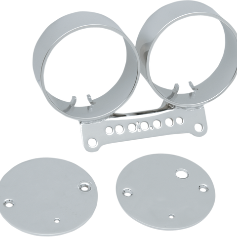 DRAG SPECIALTIES Dual Gauge Bracket -  Chrome Gauge Bracket - Team Dream Rides