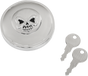DRAG SPECIALTIES Skull Locking Gas Cap - Chrome - Non-Vented Screw-In Locking Skull Gas Cap - Team Dream Rides
