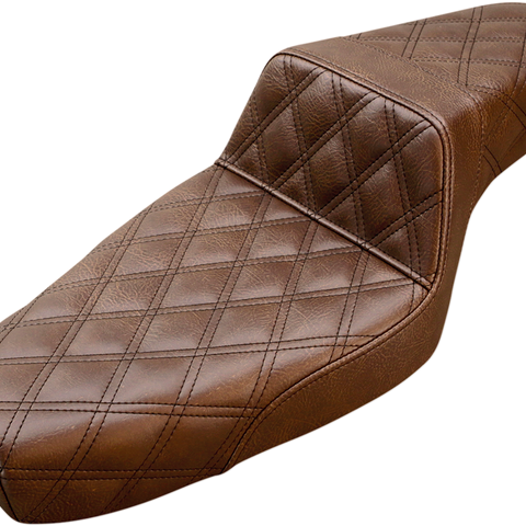 SADDLEMEN Step Up Seat - Lattice Stitched - Brown - XL Step Up Seat — Lattice Stitched - Team Dream Rides