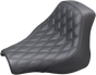 SADDLEMEN Renegade Solo Seat - Lattice Stitched - Black Renegade LS Solo Seat - Team Dream Rides