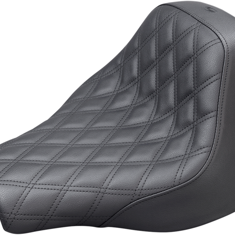 SADDLEMEN Renegade Solo Seat - Lattice Stitched - Black Renegade LS Solo Seat - Team Dream Rides