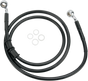 DRAG SPECIALTIES Brake Line - FXDL '08-'09 - Black Stainless Steel Brake Line Kit - Team Dream Rides