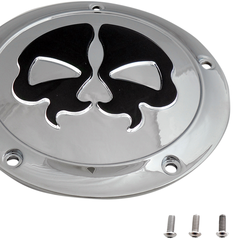 DRAG SPECIALTIES Split Skull Derby Cover - Chrome Split Skull Derby Cover - Team Dream Rides