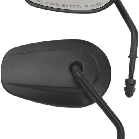 DRAG SPECIALTIES Replacement Mirrors - Short Stem - Black OEM-Style Teardrop Mirror - Team Dream Rides