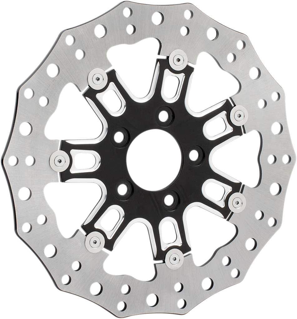 ARLEN NESS Front Rotor - 7 Valve - 11.8" - Black Two-Piece Floating Brake Rotor - Team Dream Rides