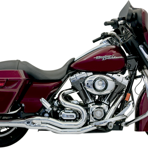 BASSANI XHAUST 2:1 Exhaust - Chrome - Megaphone - '95-'16 FL Road Rage 2:1 B4 Exhaust System - Team Dream Rides