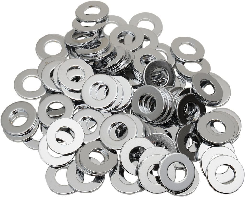 DRAG SPECIALTIES 3/8" Chrome Flat Washer Washers - Team Dream Rides