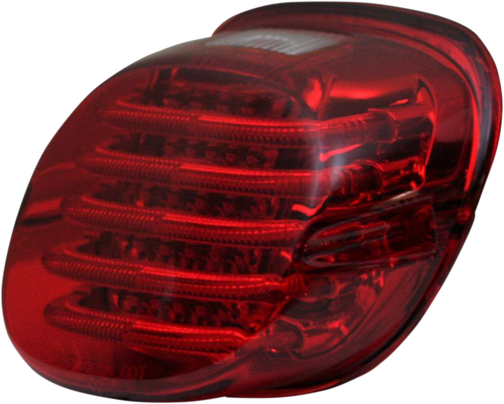 CUSTOM DYNAMICS Taillight - with License Plate Illumination Window - Red ProBEAM® Low-Profile LED Taillight Kit — with Top Tag Light - Team Dream Rides