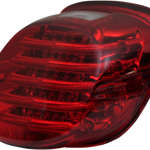 CUSTOM DYNAMICS Taillight - with License Plate Illumination Window - Red ProBEAM® Low-Profile LED Taillight Kit — with Top Tag Light - Team Dream Rides