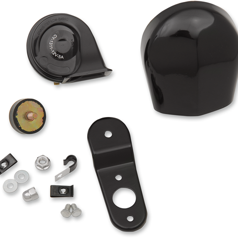 DRAG SPECIALTIES Horn Kit - Black Electric Horn Kit - Team Dream Rides