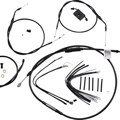 BURLY BRAND Extended Handlebar Cable And Brake Line Kit For Sportsters With ABS And 14