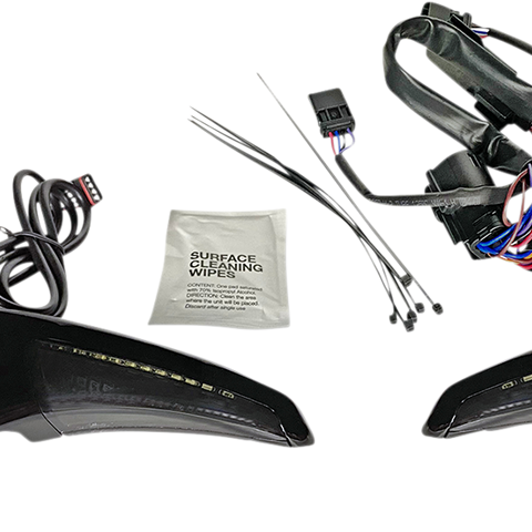 CUSTOM DYNAMICS Sequential Tour Pak Seat Back Rest LED Lights - Black/Smoke - FLH Sequential Tour Pak Seat Back Rest LED Lights - Team Dream Rides