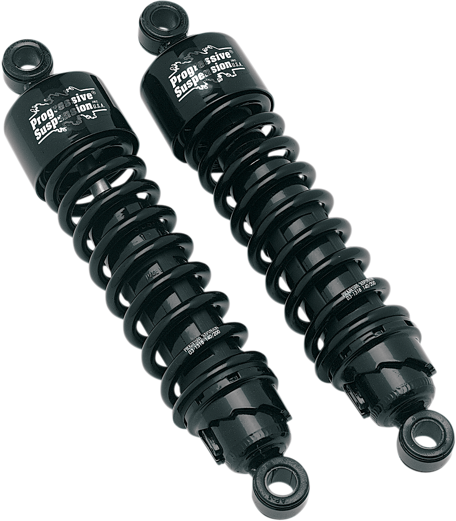 PROGRESSIVE SUSPENSION 412 Series Shock - 12.5" - Heavy Duty - Black - H-D 412 Series Shocks — Black - Team Dream Rides