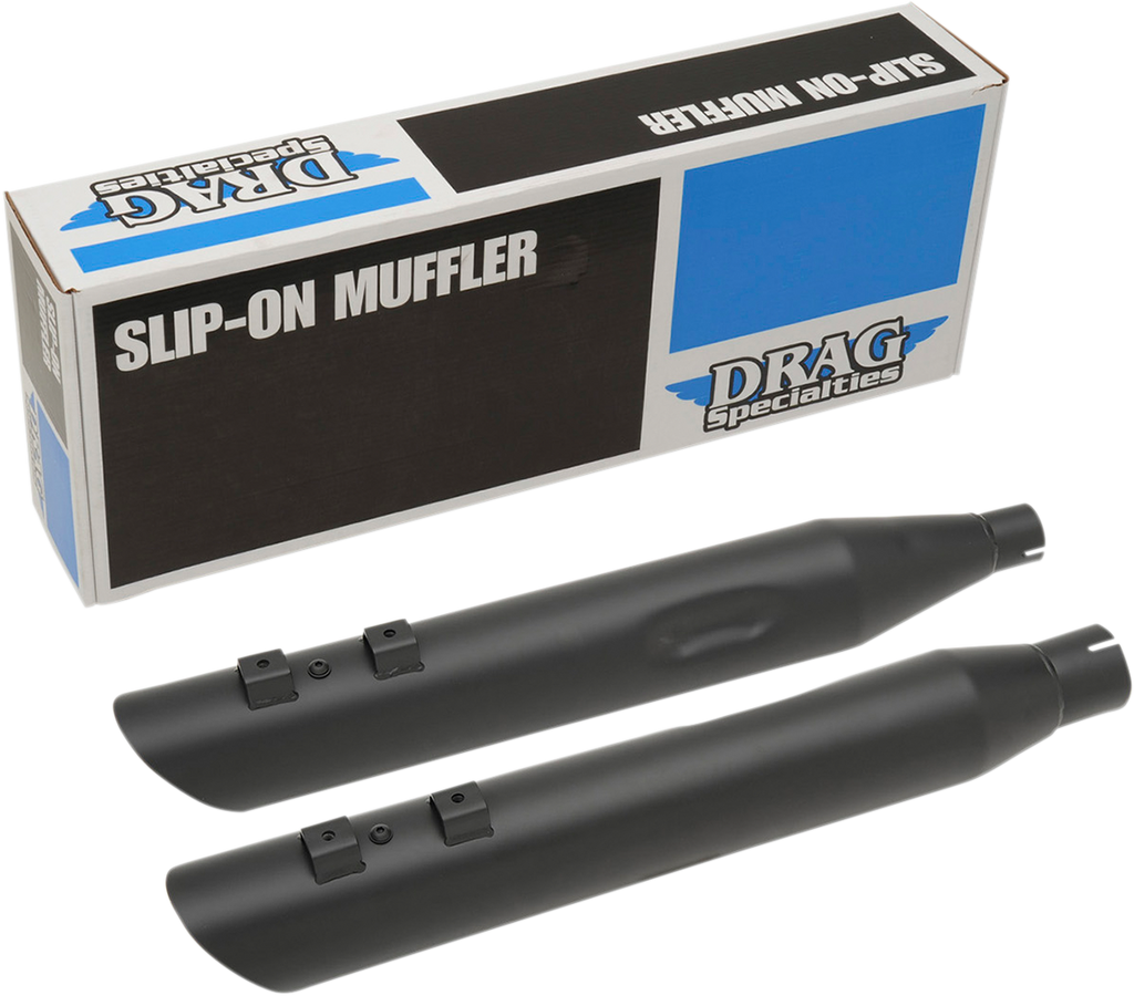 DRAG SPECIALTIES 3.5" Mufflers for FL - Black Slashdown Slip-On Mufflers - Team Dream Rides