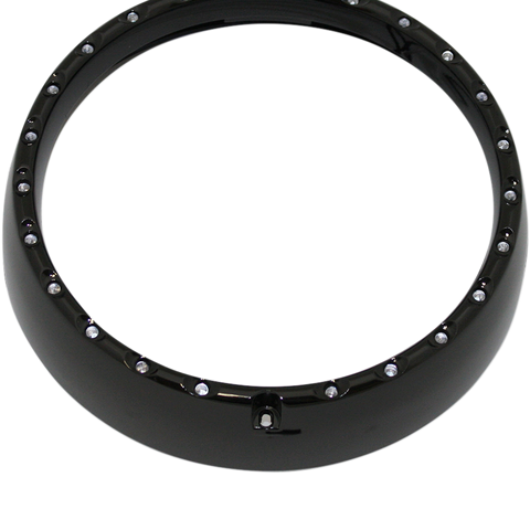 CUSTOM DYNAMICS Halo Headlight Trim Ring - FLHT '06-'13 - Black 7
