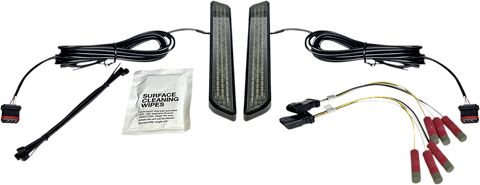 CUSTOM DYNAMICS LED Fork Light - Smoke - Black Universal LED Front Fork Lightz™ - Team Dream Rides