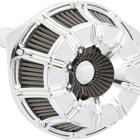 ARLEN NESS Inverted Series Air Cleaner Kit 10 Gauge Chrome Inverted Series Air Cleaner Kit — 10 Gauge - Team Dream Rides