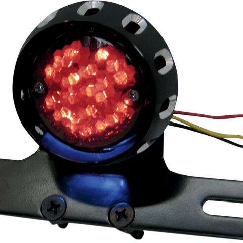 DRAG SPECIALTIES Taillight/License Plate Mount - Black Custom Bobber Led Taillight and License Plate Mount - Team Dream Rides