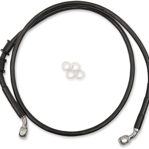 DRAG SPECIALTIES Front Brake Line - XL - Black Standard Length Brake Line Kit - Team Dream Rides
