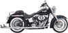 BASSANI XHAUST Fishtail Exhaust with Baffle - 36" - Softail Fishtail True Dual Exhaust System — with Baffles - Team Dream Rides