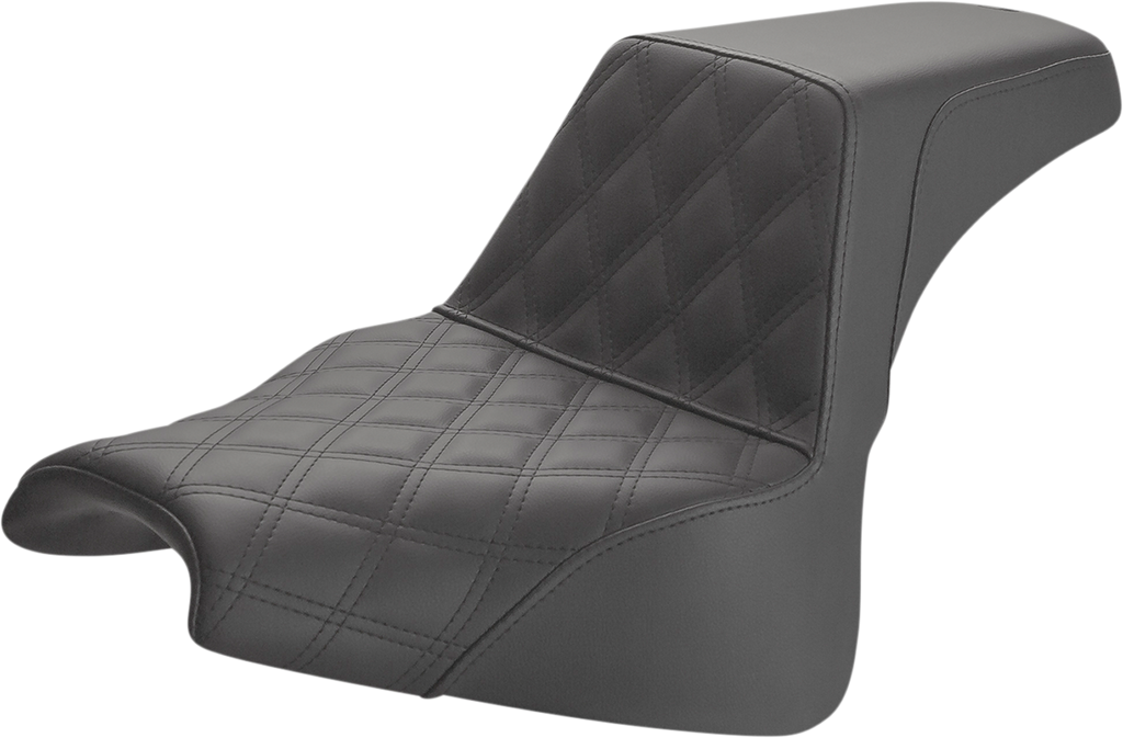 SADDLEMEN Step Up Seat - Lattice Stitched - Black Step Up Seat — Diamond - Team Dream Rides