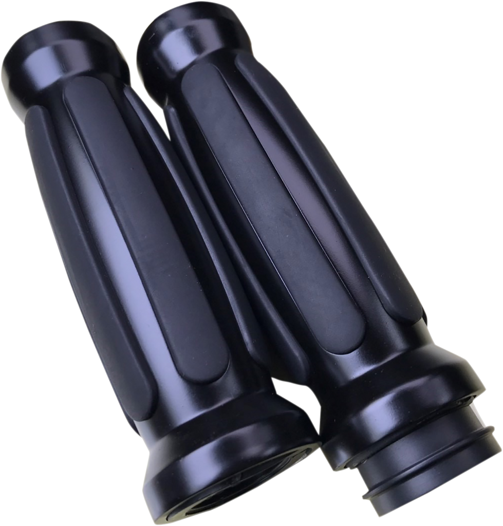 PRO-ONE PERF.MFG. Black Straight Rubber Grips for TBW Custom Straight Rubber Grips - Team Dream Rides