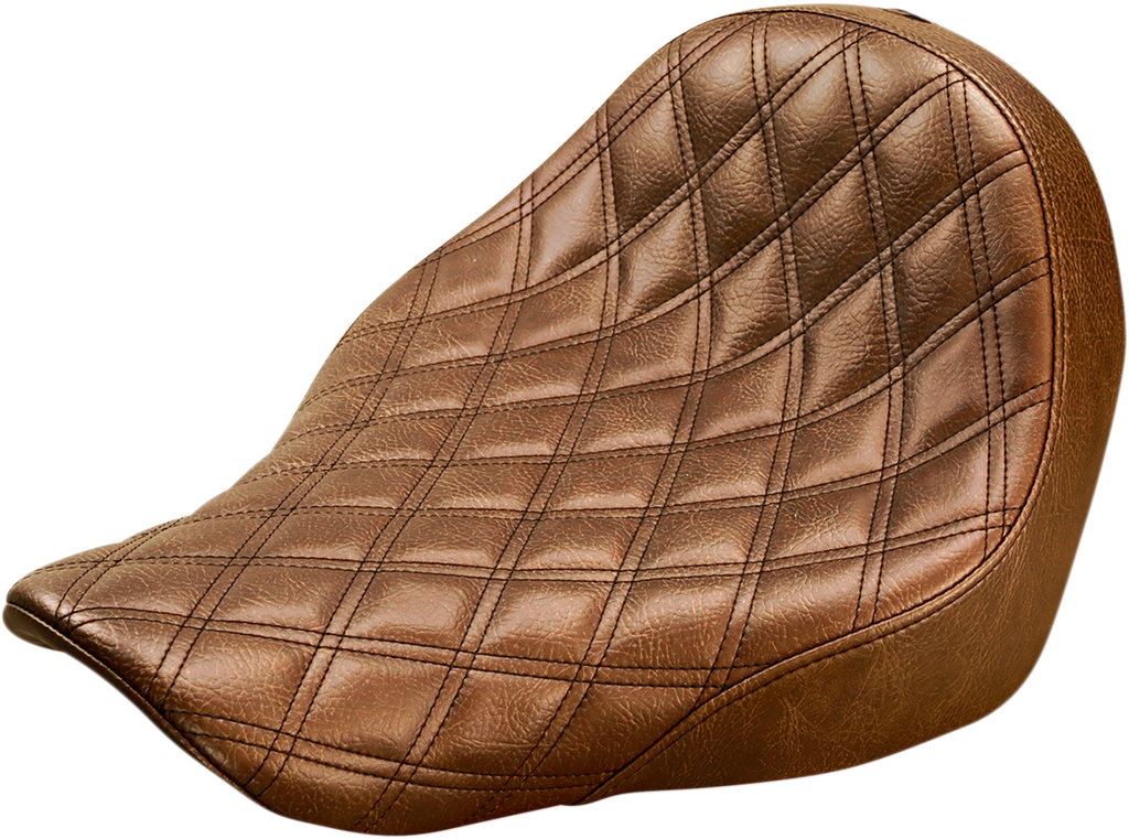 SADDLEMEN Renegade Solo Seat - Lattice Stitched - Brown Renegade LS Solo Seat - Team Dream Rides