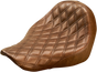 SADDLEMEN Renegade Solo Seat - Lattice Stitched - Brown Renegade LS Solo Seat - Team Dream Rides