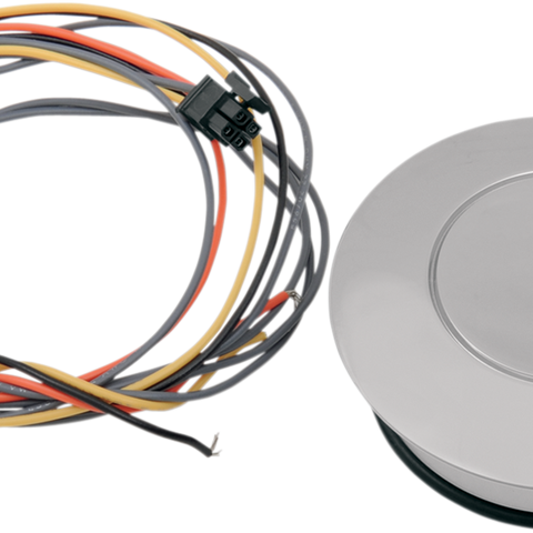 DRAG SPECIALTIES Fuel Level Cap - Chrome - Left Side - With LED Light Pop-Up Gas Filler and Fuel Level Cap — Level, with LED - Team Dream Rides