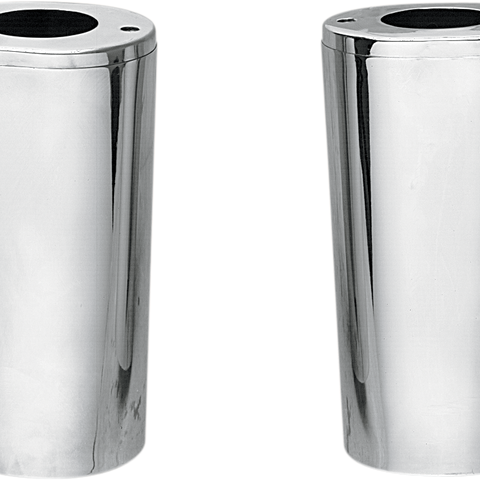DRAG SPECIALTIES Fork Slider Covers - Chrome - Smooth - Extended +2