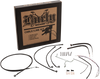 BURLY BRAND Control Kit for 18" Ape Hanger Handlebars w/ ABS Complete Black Vinyl Handlebar Cable/Brake Line Kit for Ape Hanger Handlebars - Team Dream Rides