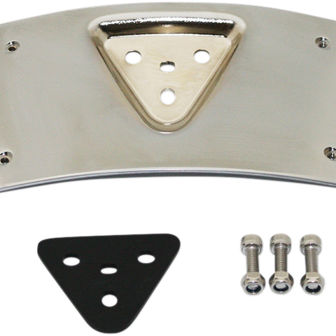 CUSTOM DYNAMICS Radius License Plate Mount - Chrome Radius License Plate Mount - Team Dream Rides