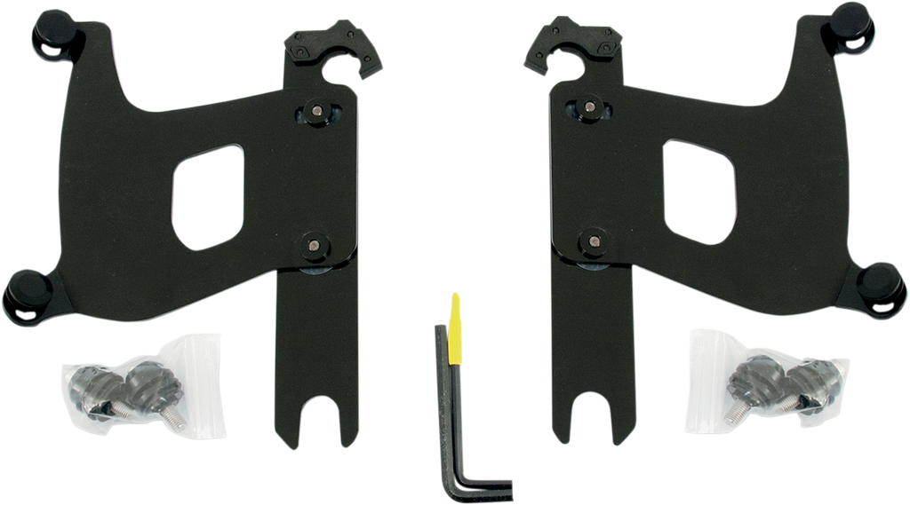 MEMPHIS SHADES HD Bullet Trigger Lock Mounting Kit - Covered Forks - Without Lightbar - Black Bullet Fairing Trigger-Lock Hardware Kit - Team Dream Rides