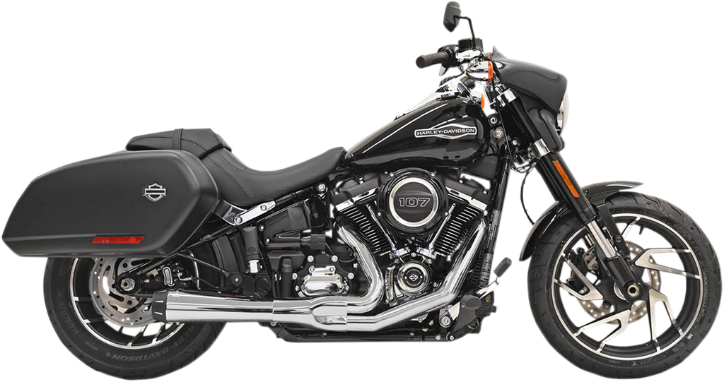 BASSANI XHAUST 2:1 Exhaust - Chrome Road Rage 2:1 Softail Exhaust - Team Dream Rides