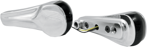 ALLOY ART LED Front Turn Signals - Finned -  Chrome LED Front Turn Signals for Road Glide - Team Dream Rides