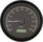 DRAG SPECIALTIES 3-3/8" MPH Universal Programmable Electronic Speedometer - Black Bezel - Black Face 3-3/8" Programmable Electronic Speedometer - Team Dream Rides