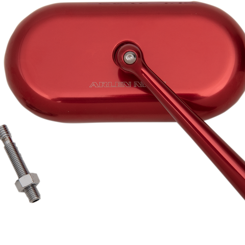 ARLEN NESS Oval Mirror - Red - Right Mirror - Team Dream Rides