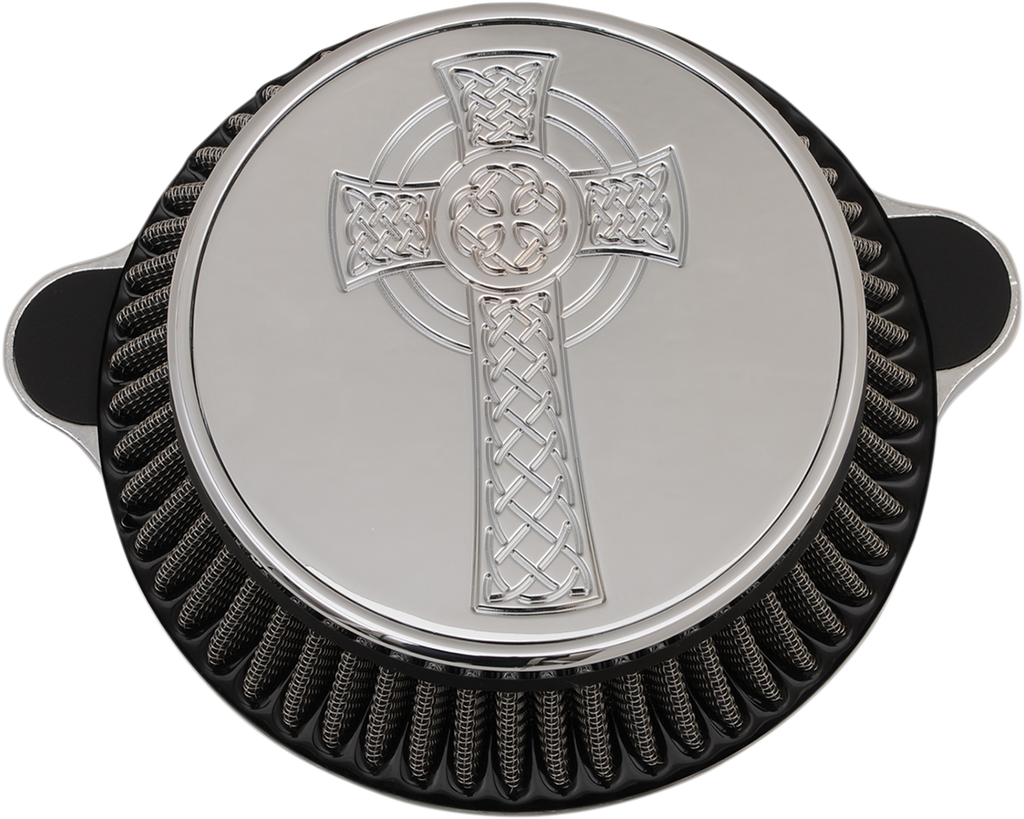 LA CHOPPERS Air Cleaner M8 Celtic Cross Chrome Air Cleaner Kit — Celtic Cross - Team Dream Rides