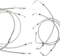 BURLY BRAND Complete Stainless Braided Handlebar Cable/Brake Line Kit For 15" Ape Hanger Handlebars And ABS Complete Stainless Braided Handlebar Cable/Brake Line Kit - Team Dream Rides