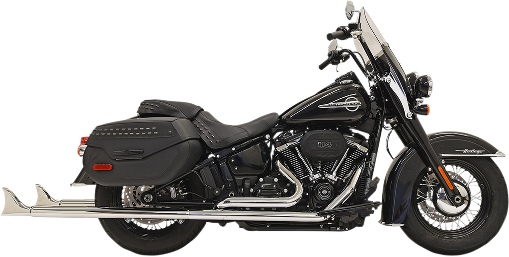 BASSANI XHAUST Fishtail Exhaust without Baffle - 39" Fishtail True Dual Exhaust System - Team Dream Rides