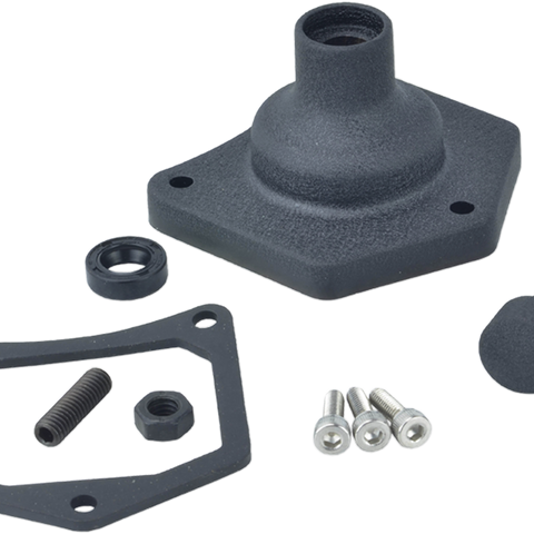 DRAG SPECIALTIES Solenoid End Cover - Starter Button - Black Wrinkle Solenoid End Cover/Starter Buttons - Team Dream Rides