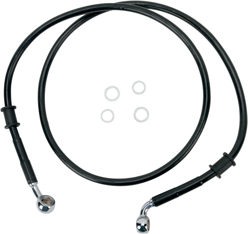 DRAG SPECIALTIES Brake Line  - Front - Black Stainless Steel Brake Line Kit - Team Dream Rides