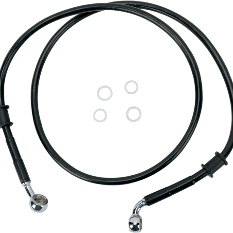 DRAG SPECIALTIES Brake Line  - Front - Black Stainless Steel Brake Line Kit - Team Dream Rides