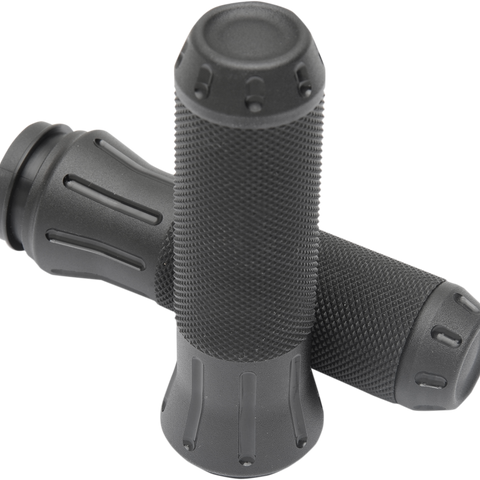 DRAG SPECIALTIES Black Shot Peened Custom Grips for TBW Custom Cobra Grips - Team Dream Rides